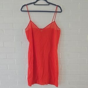 Diane Von Furstenberg Silk Nighty Chemise W Spaghetti Straps Size 8